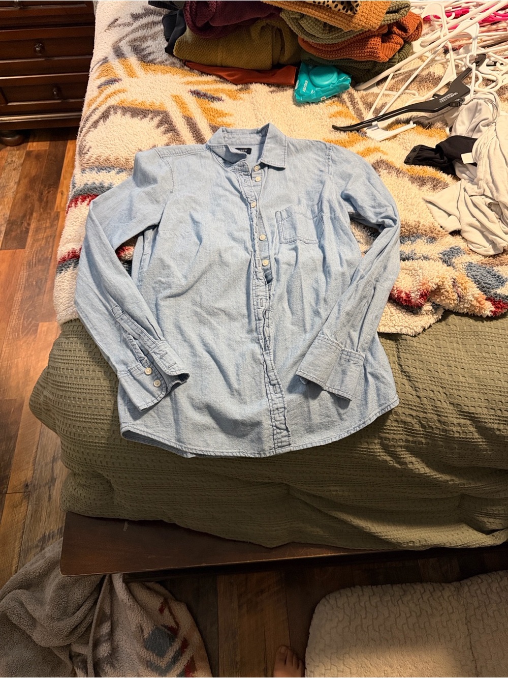 J. Crew Light Blue Casual Button-Down Shirts